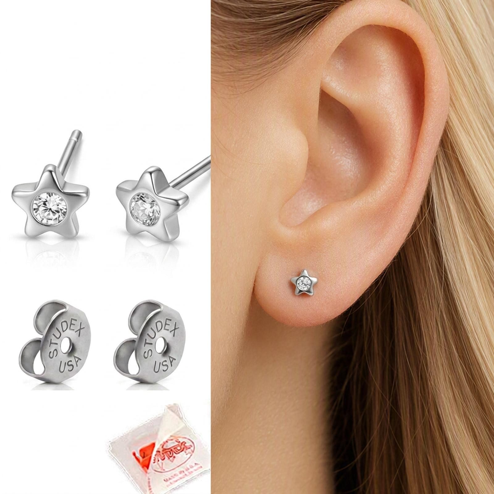 Studex Paar Ohrstecker Medizinische Ohrstecker Erstohrstecker Stern von Studex