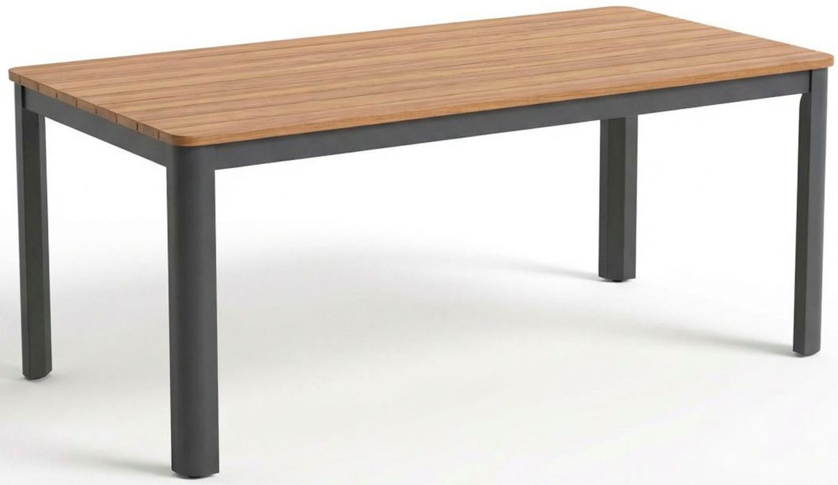 Ambiente Haus Esstisch Garten Esstisch Alu 220x95cm - grau (1-St)