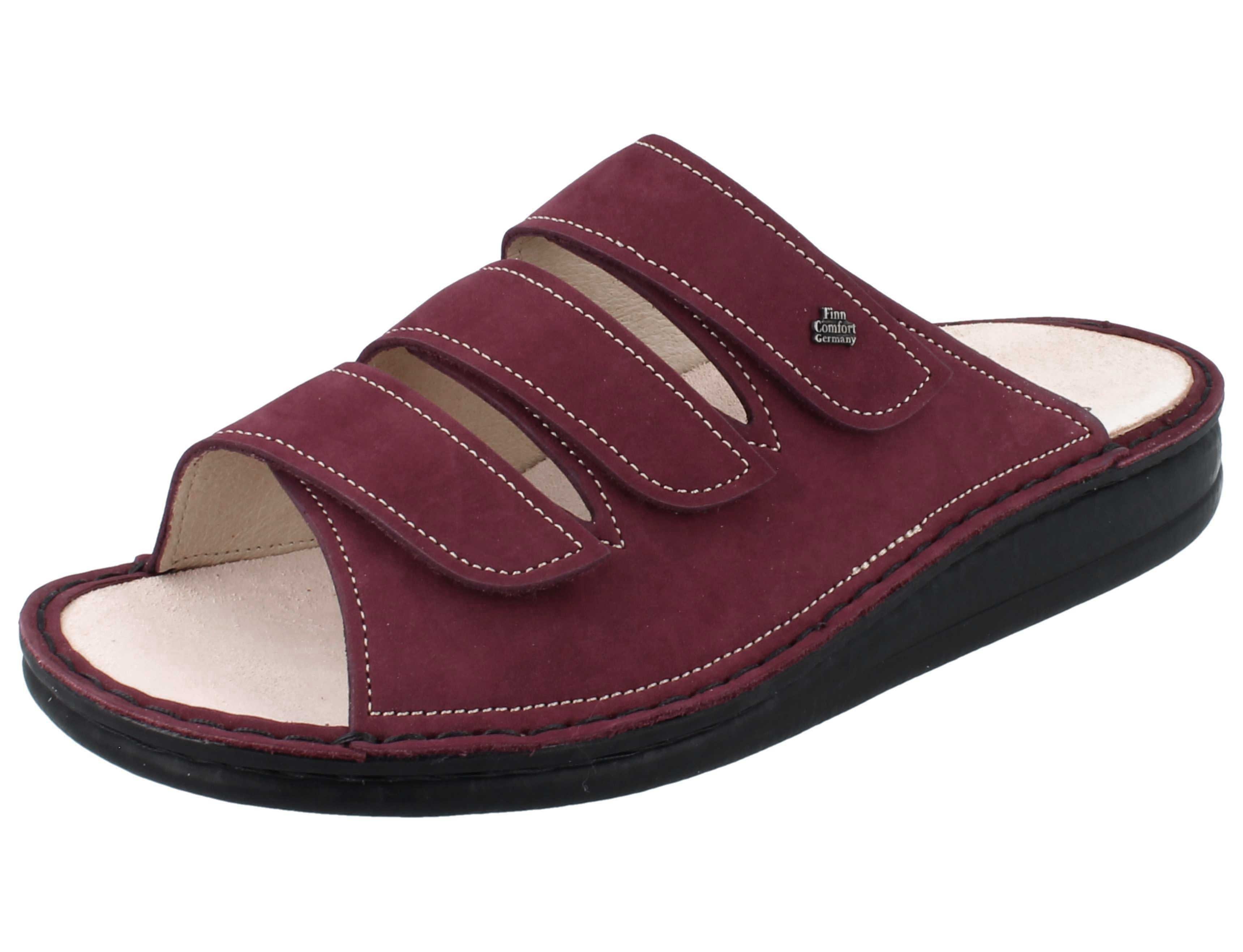 FINN COMFORT Korfu Damen Pantolette beerenfarben Nubukleder - Größe: Pantolette