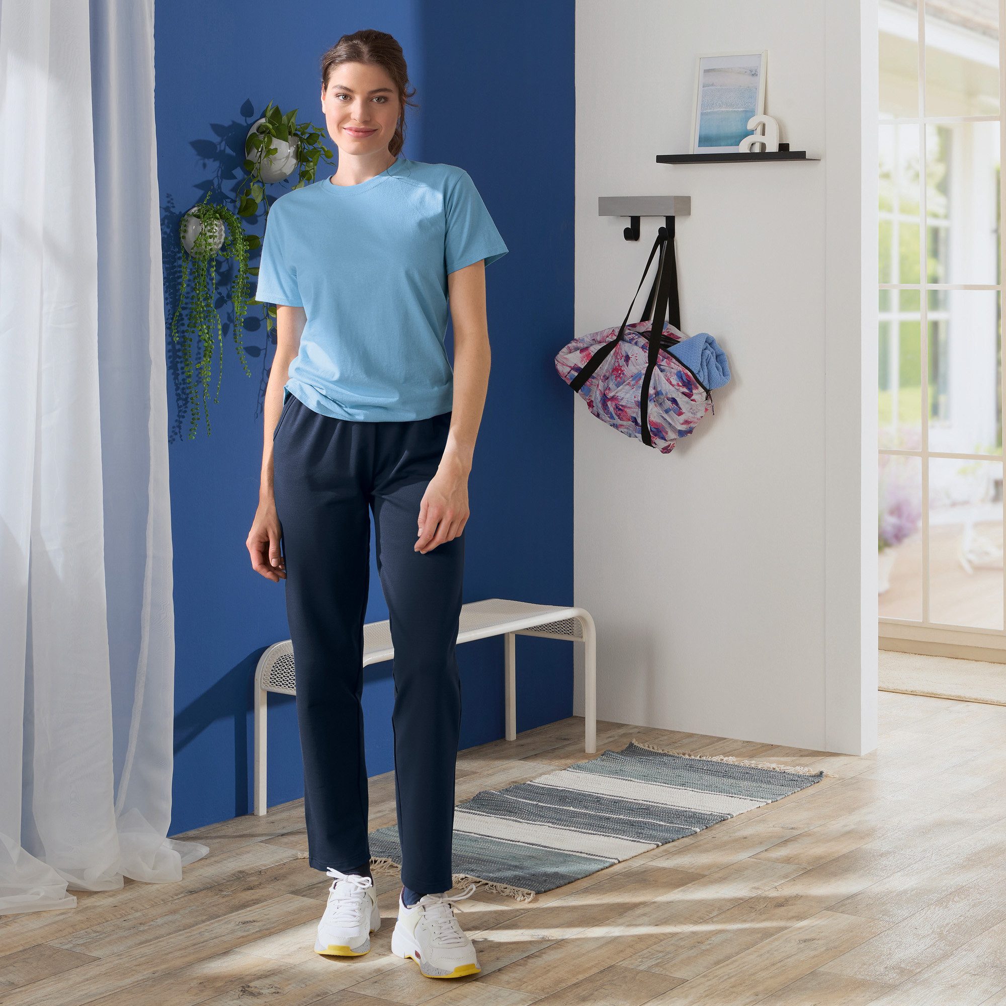 Erwin Müller Freizeitanzug Damen-Freizeithose, lang 2er-Pack, Uni