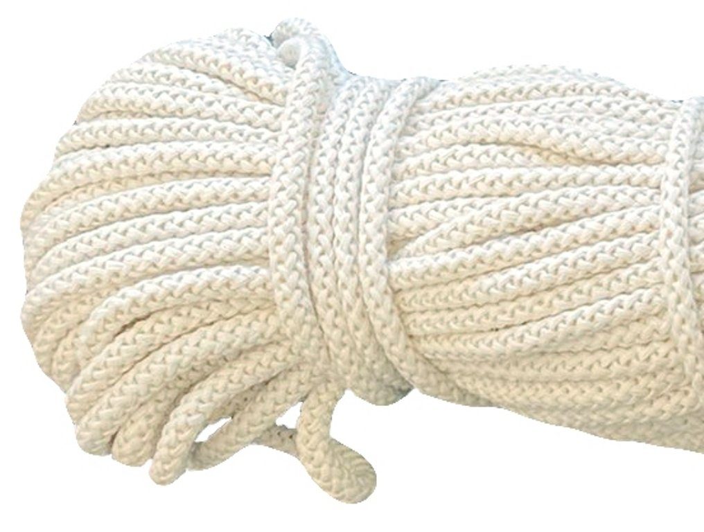 Mississhop Kordel 100 m / Ø 5 mm / Ø 3 mm Baumwollkordel Seil Kordel 100 % Baumwolle