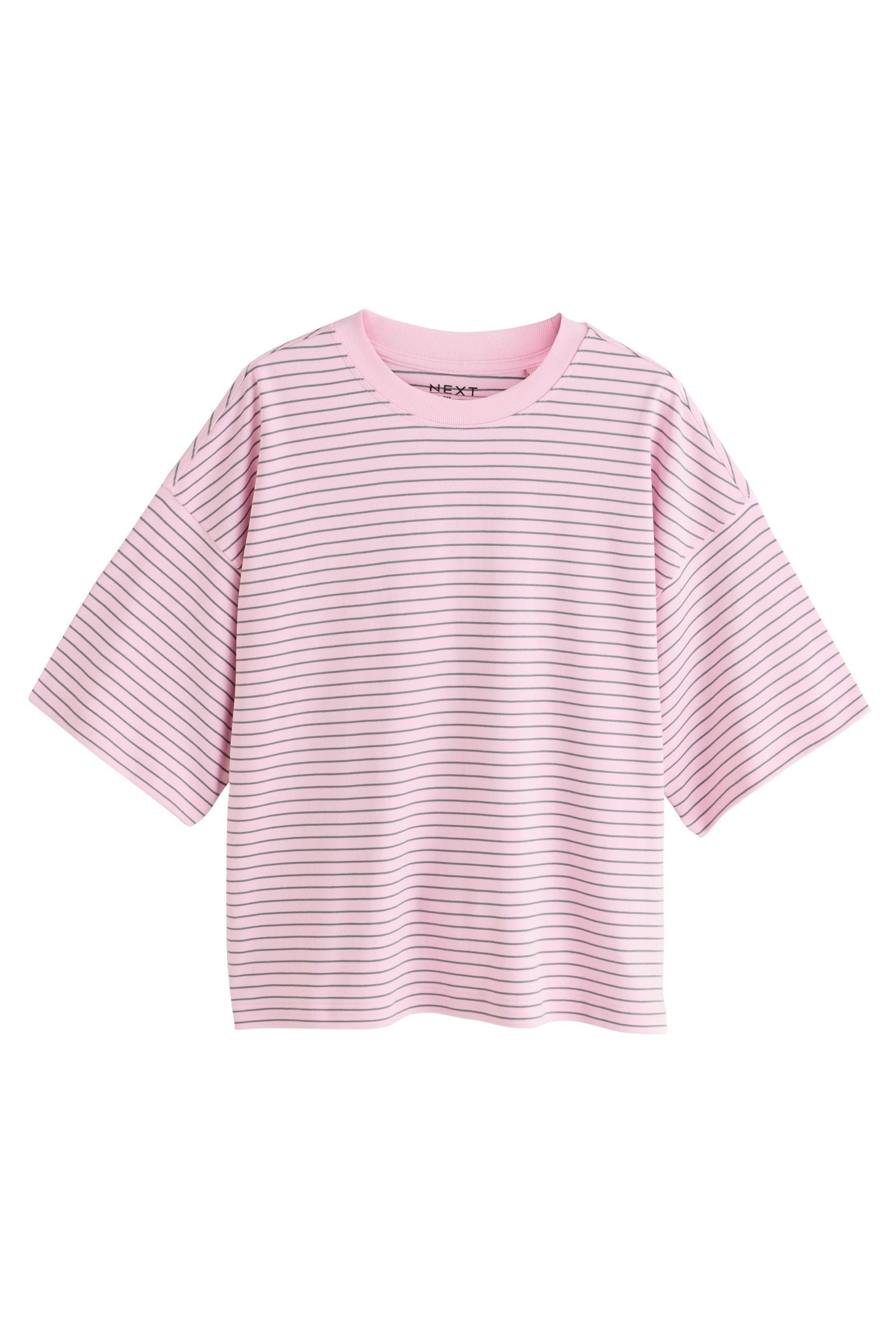 T-Shirt Kastiges Relaxed Fit Oversized-T-Shirt, Kurzgröße