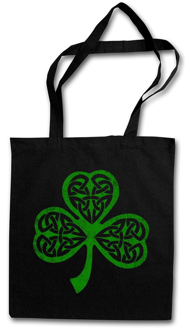 Beuteltasche Shamrock Irish Knot II Stofftasche Cloverleaf Irland Ireland Kleeblatt