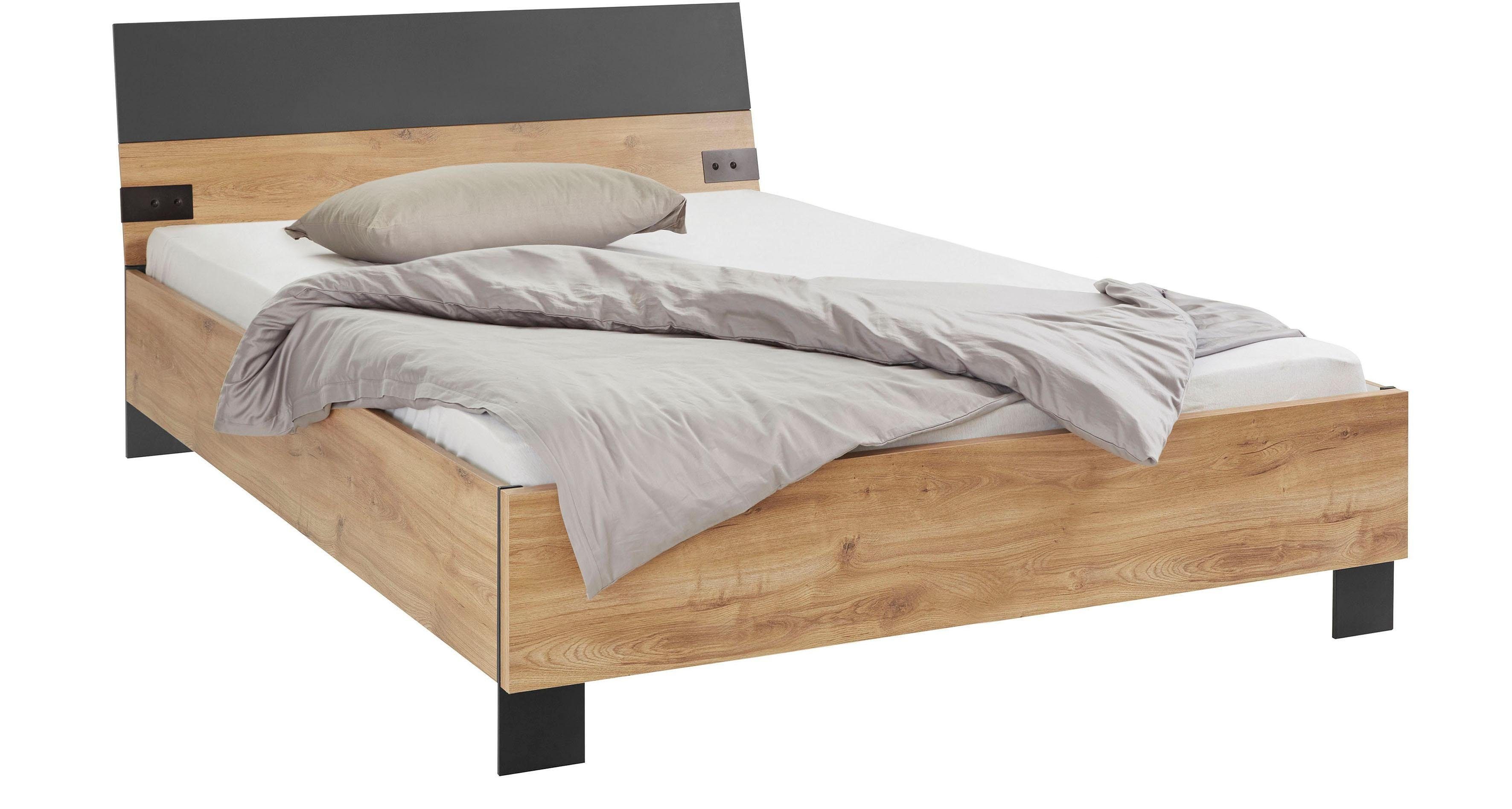 Wimex Futonbett Malmö, Bett Made in Germany, im beliebten Industrial look, 3 Breiten zur Auswahl