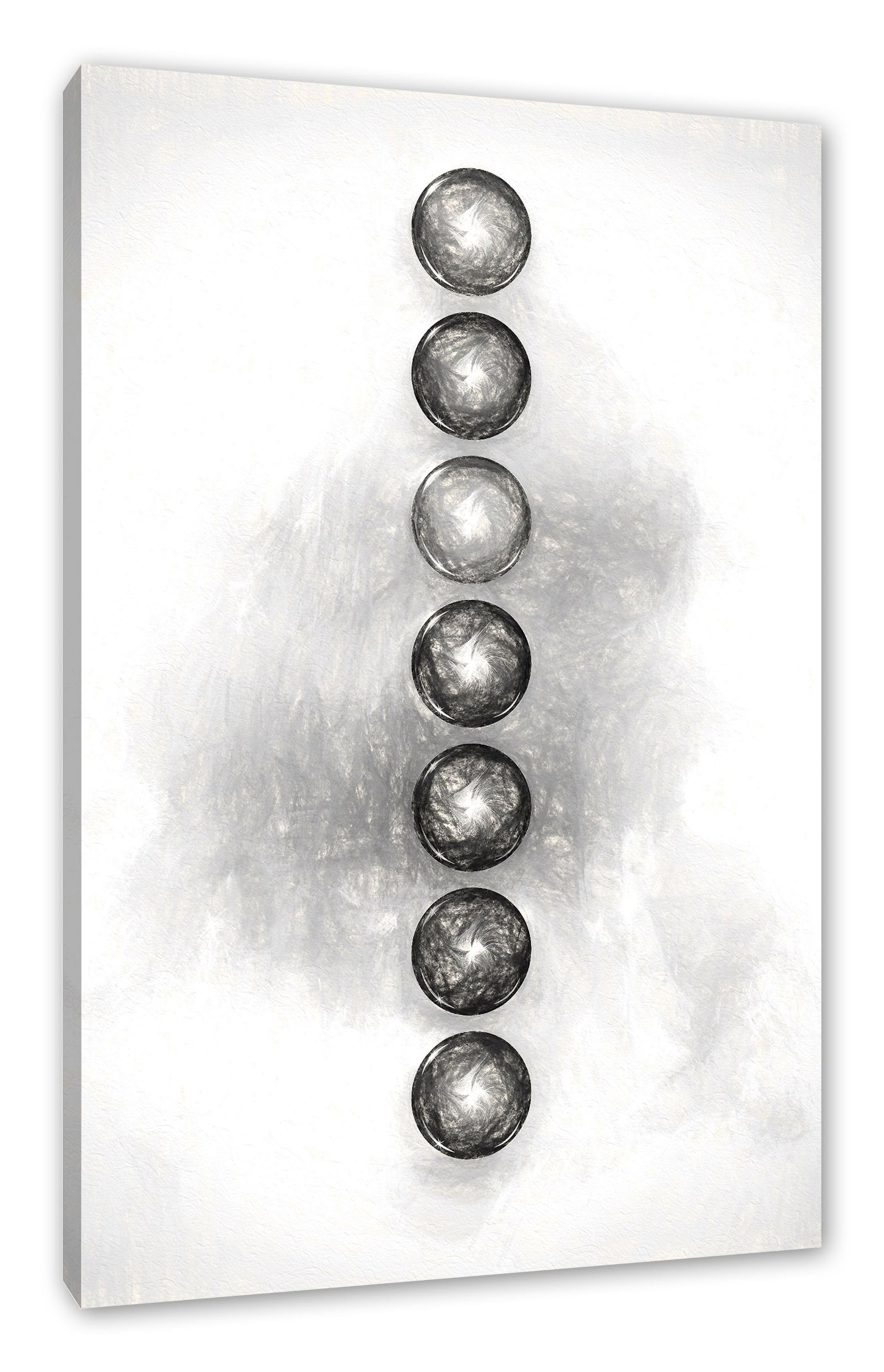 Pixxprint Leinwandbild Chakra des Körpers, Zackenaufhänger Chakra inkl. des bespannt, fertig St), Körpers Leinwandbild (1