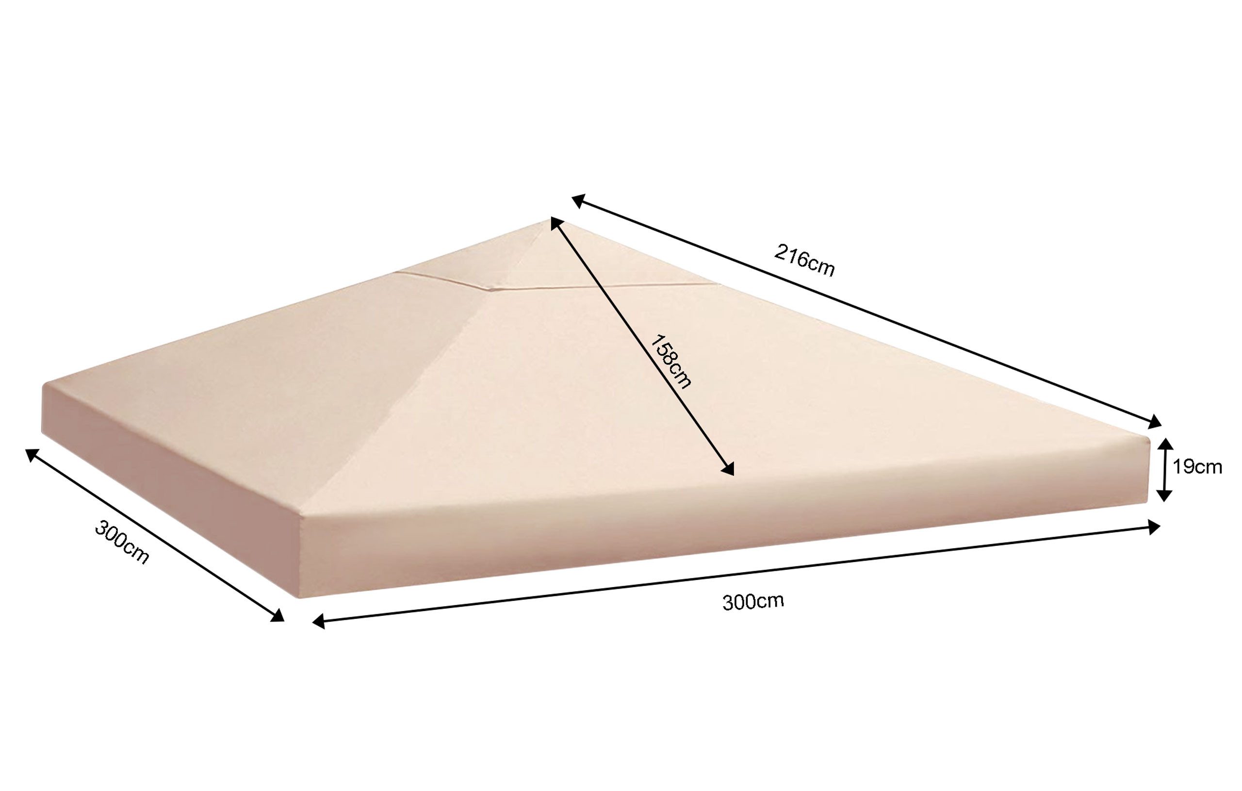 Quick Star Pavillon-Ersatzdach Ersatzdach Pavillon 3x3m günstig online kaufen