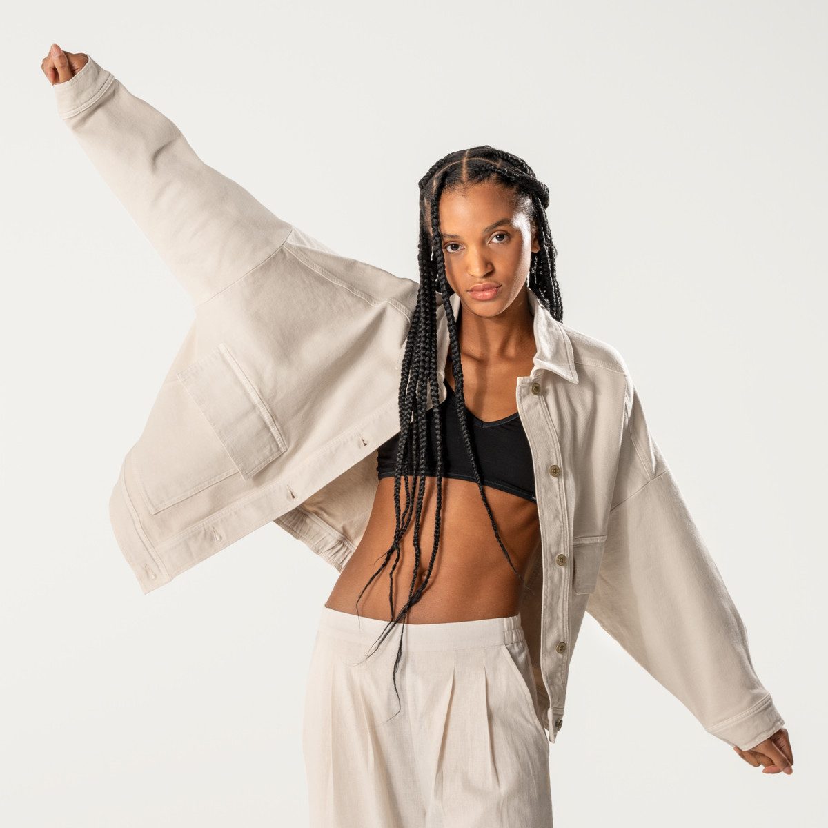 trueStory Jeansjacke DAFNE Weiter Boxy-Schnitt mit überhängenden Schultern günstig online kaufen