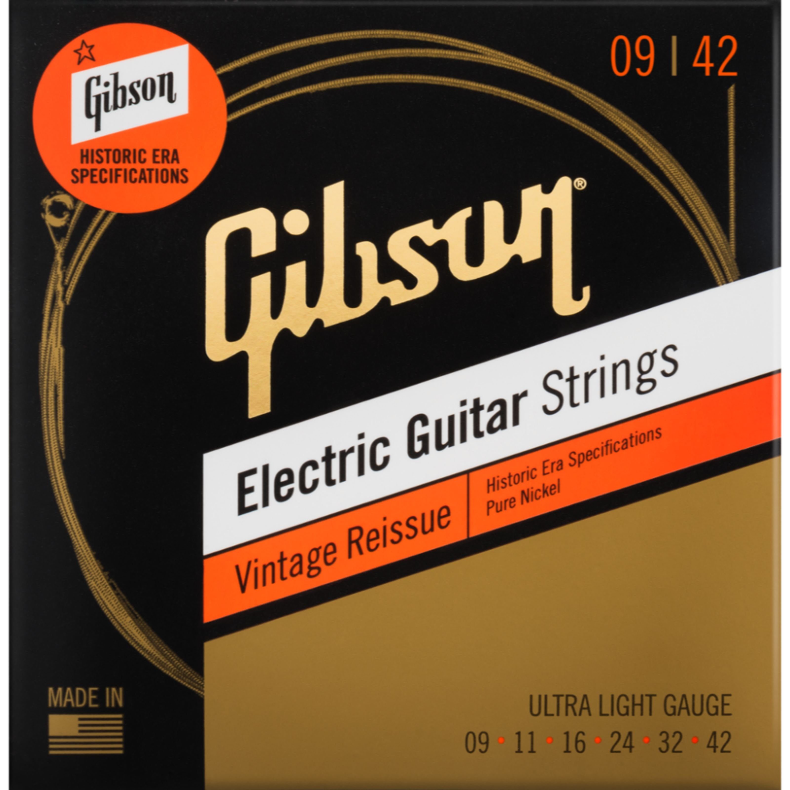 Gibson Saiten, SEG-HVR9 Vintage Reissue 09-42 - E-Gitarrensaiten