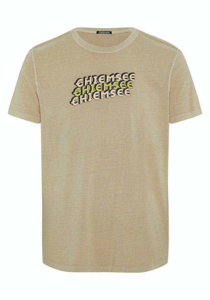 - Fit Men 15-1306 TAN T-Shirt, Regular Chiemsee Print-Shirt OXFORD (1-tlg)