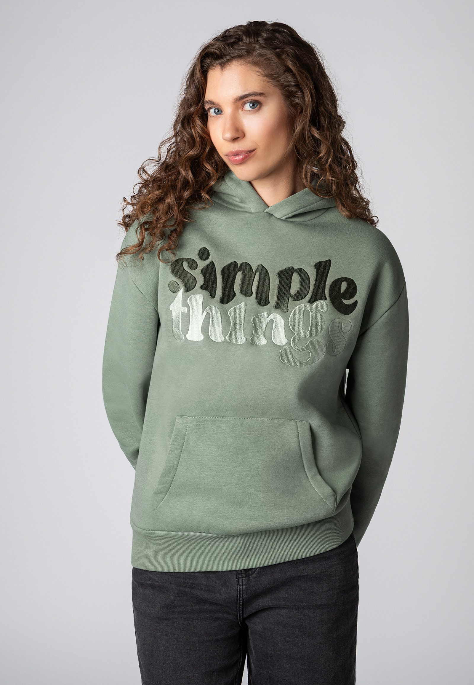 Kapuzenpullover Damen Hoodie Kapuzenpullover bestickt