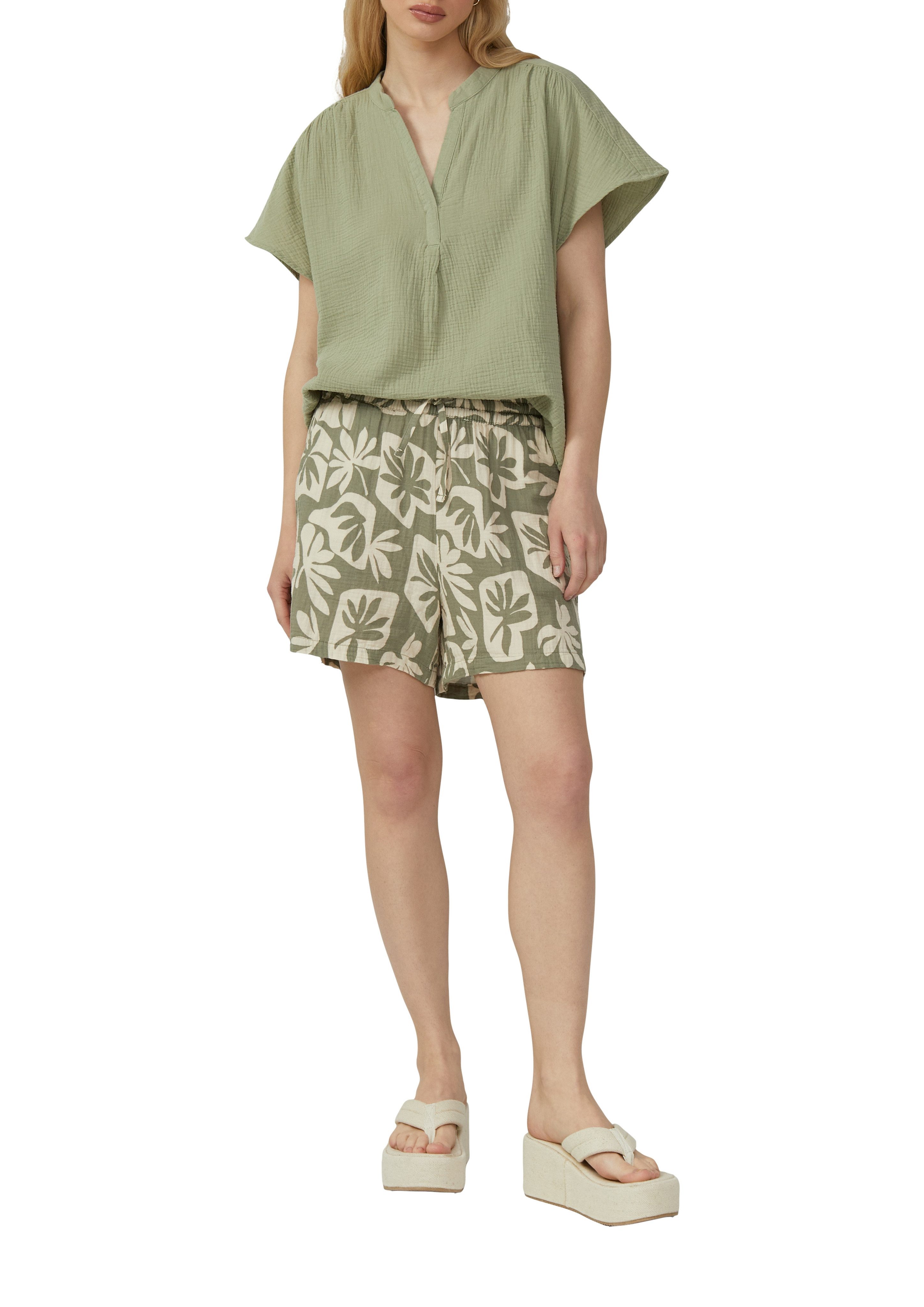 QS Kurzarmbluse aus Musselin günstig online kaufen