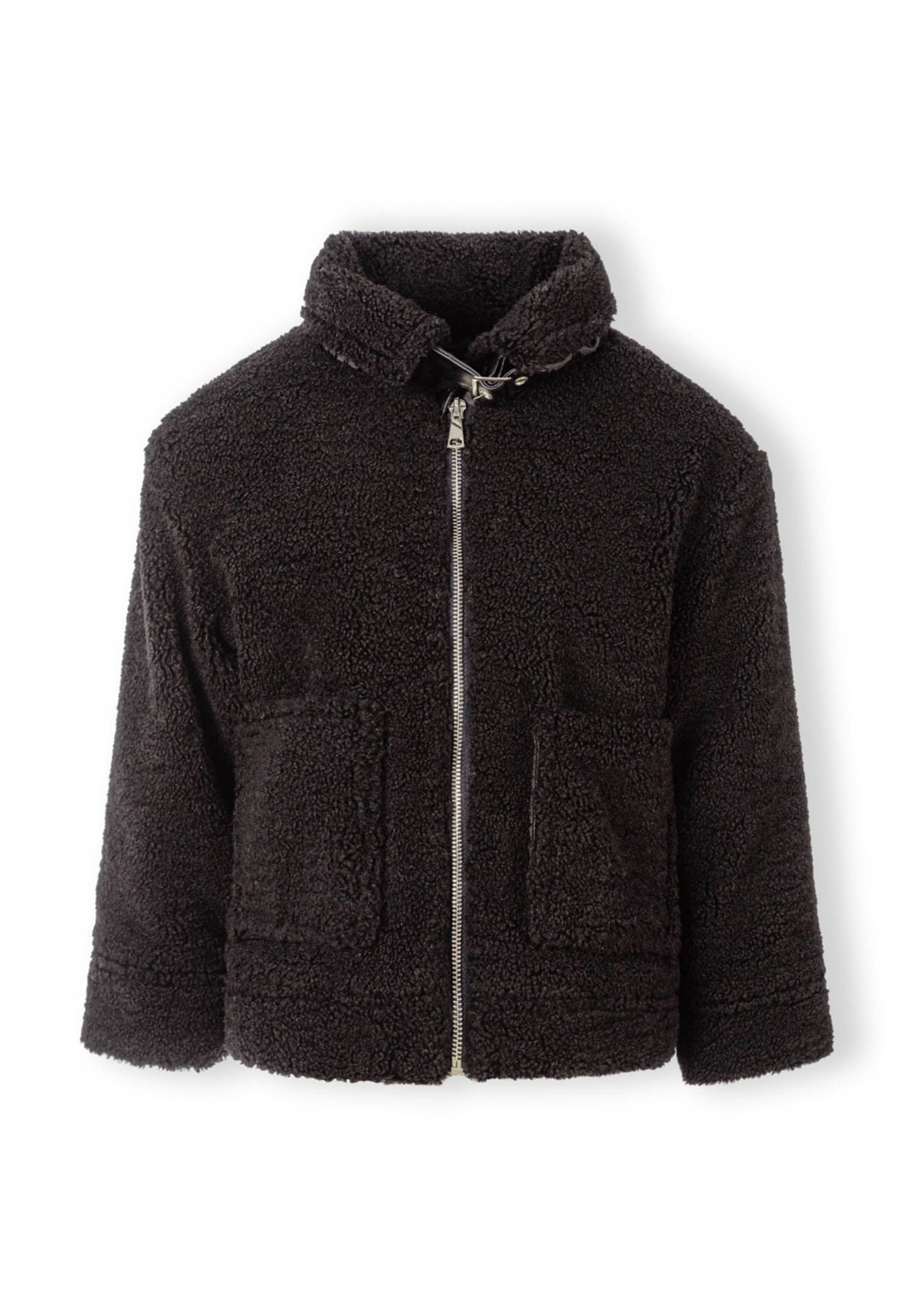 MINOTI Fleecejacke Borg Übergangsjacke mit Reißverschluss und Taschen (2–14y) schnelltrocknend, kuschelig