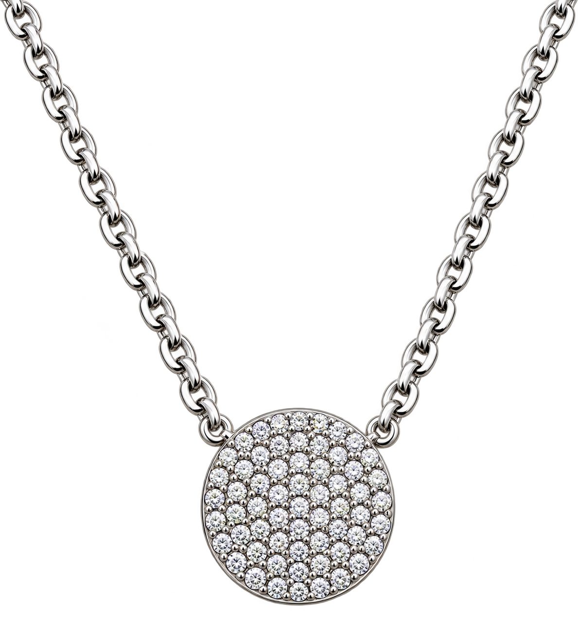 Impala Collierkettchen Pavé Zirkonia Halskette 925 Silber rhodiniert – rund, 42+3 cm