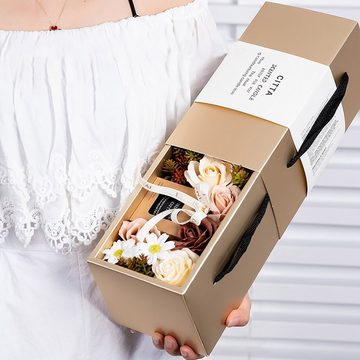 yozhiqu Duftkerze Geschenkbox mit ewiger Blumenduftkerze, Süßes romantisches Kerzenset als Valentinstagsgeschenk