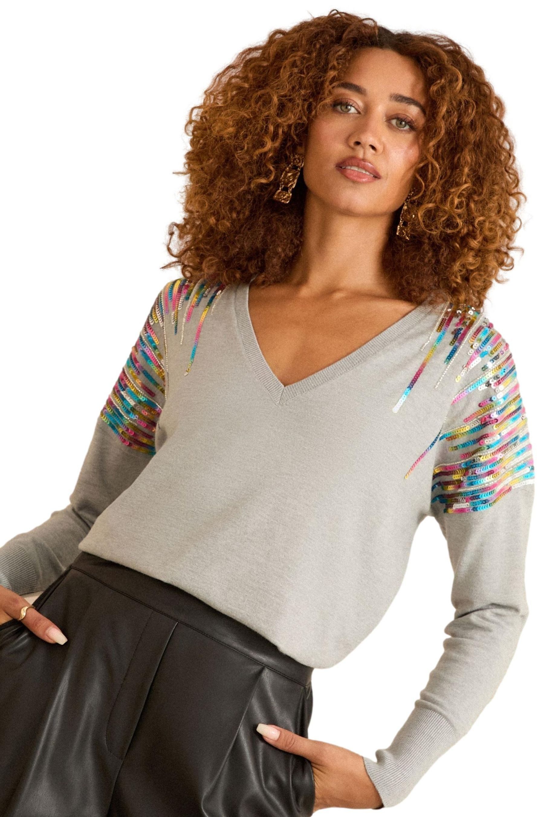 Love & Roses Strickpullover Love & Roses Strickpullover mit Pailletten (1-t günstig online kaufen