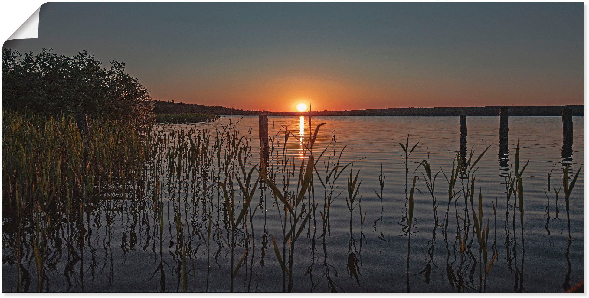 Artland Wandbild Früh morgens in Poster Wandaufkleber Alubild, See, oder Ratzeburger & (1 als am Sonnenaufgang Leinwandbild, -untergang St), Größen versch