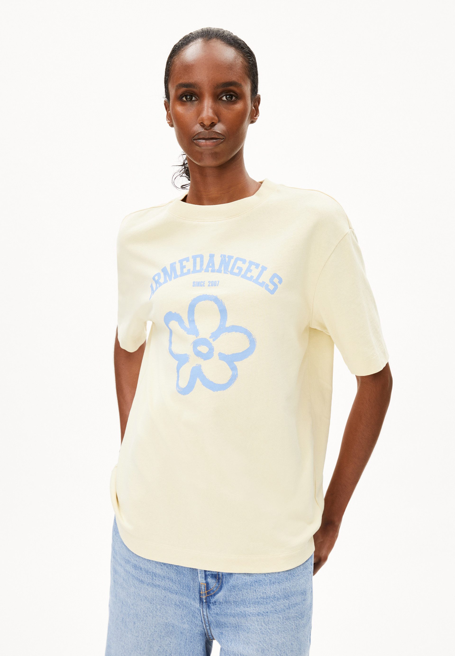 Armedangels T-Shirt TARJAA LOGO FLOWAA Damen (Loose Fit) Heavyweight T-Shir günstig online kaufen