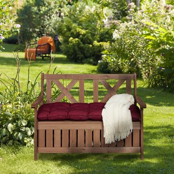 relaxdays Gartenbank Gartenbank mit Stauraum