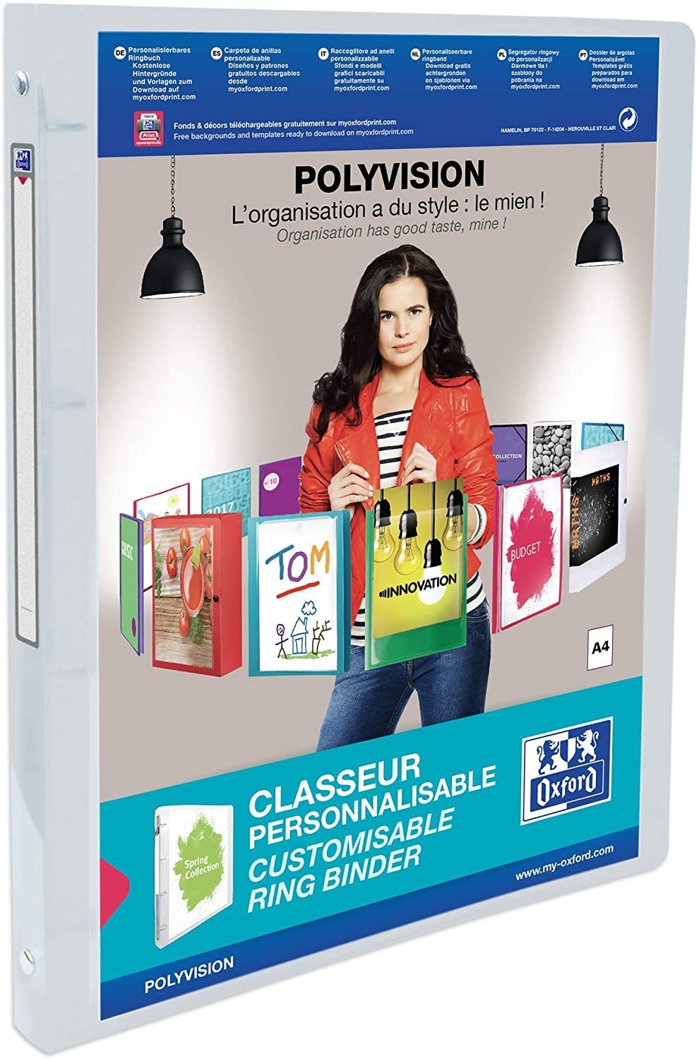 OXFORD Ringbuchmappe ELBA 100202277 Präsentations-Ringbuch POLYVISION 20 mm farblos(S)