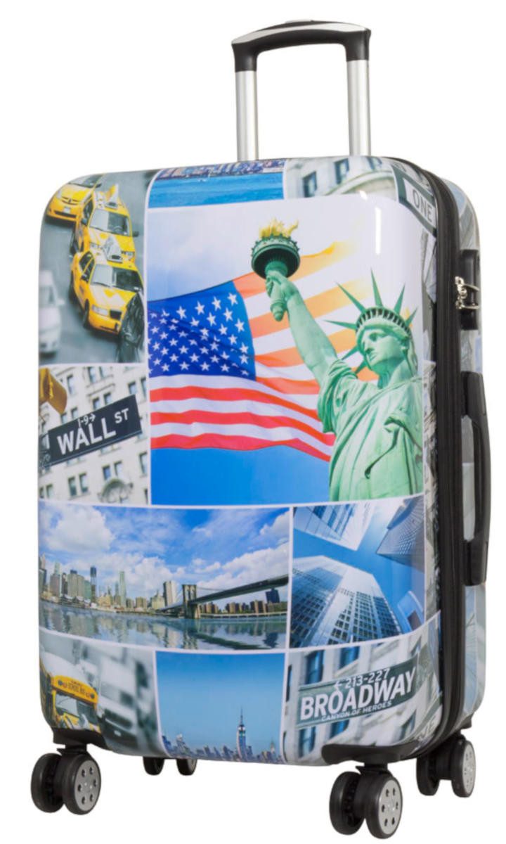 Warenhandel König Hartschalen-Trolley New York Liberty, 4 Rollen, mit Motiv günstig online kaufen