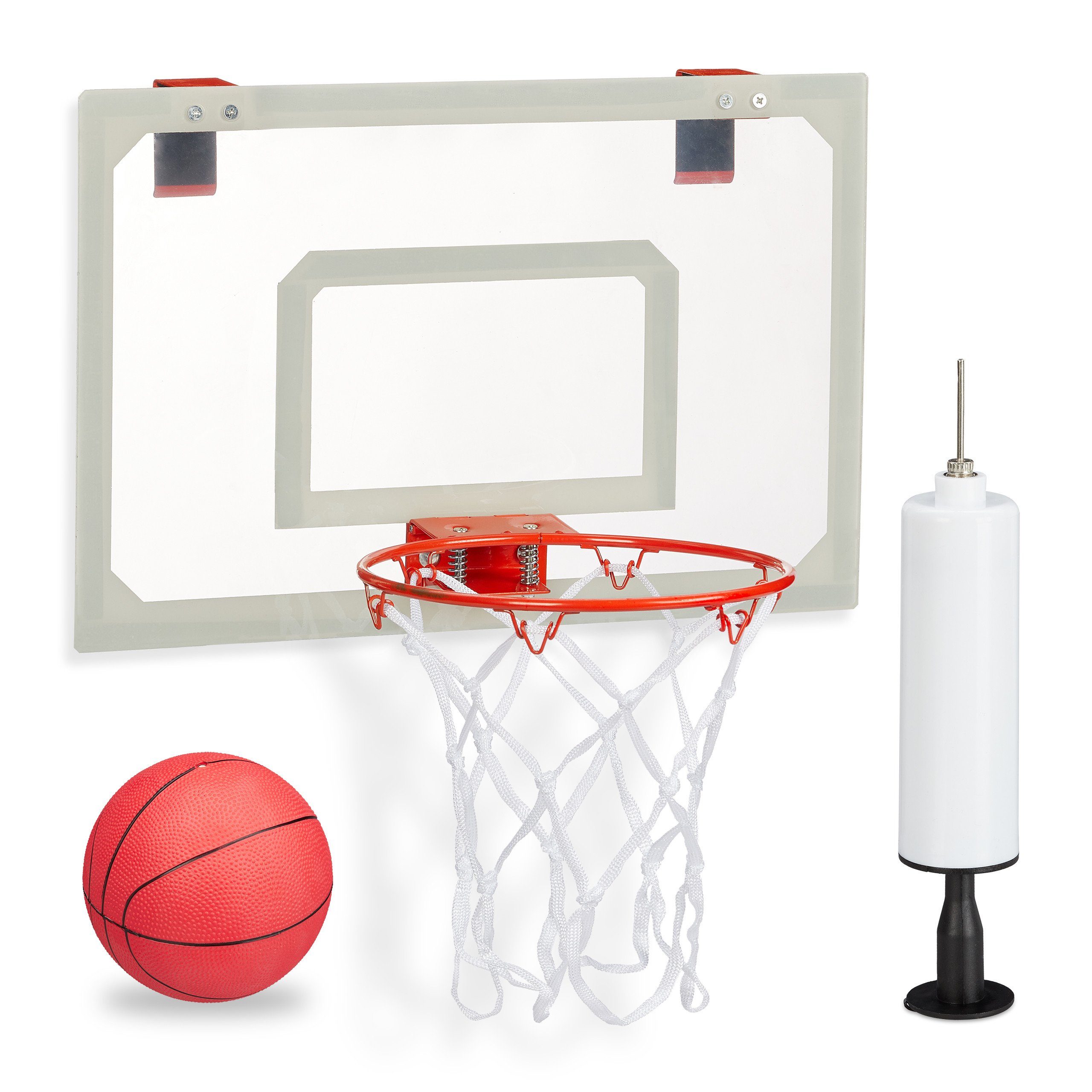 relaxdays Basketballkorb fürs Zimmer (3-St)