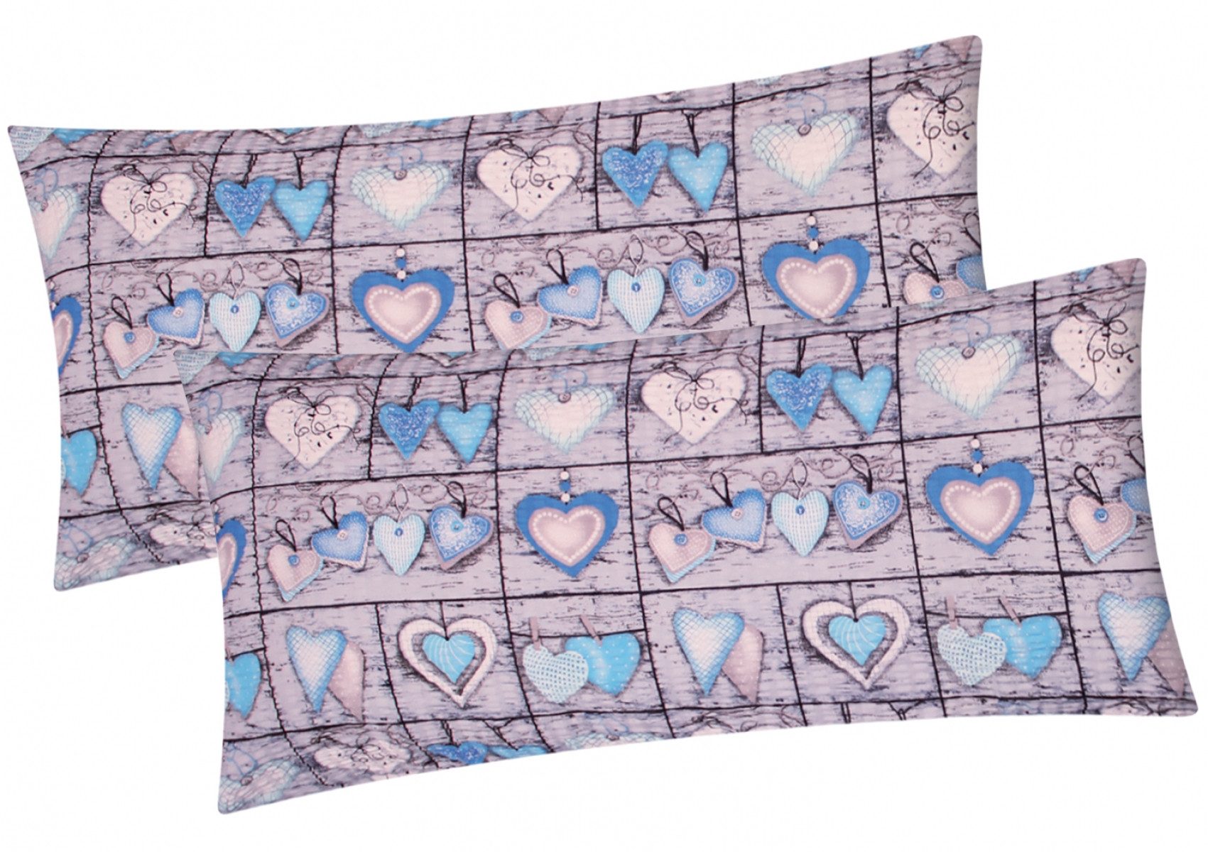 Heubergshop Kissenbezug, (2 Stück), Seersucker, 40x80cm günstig online kaufen
