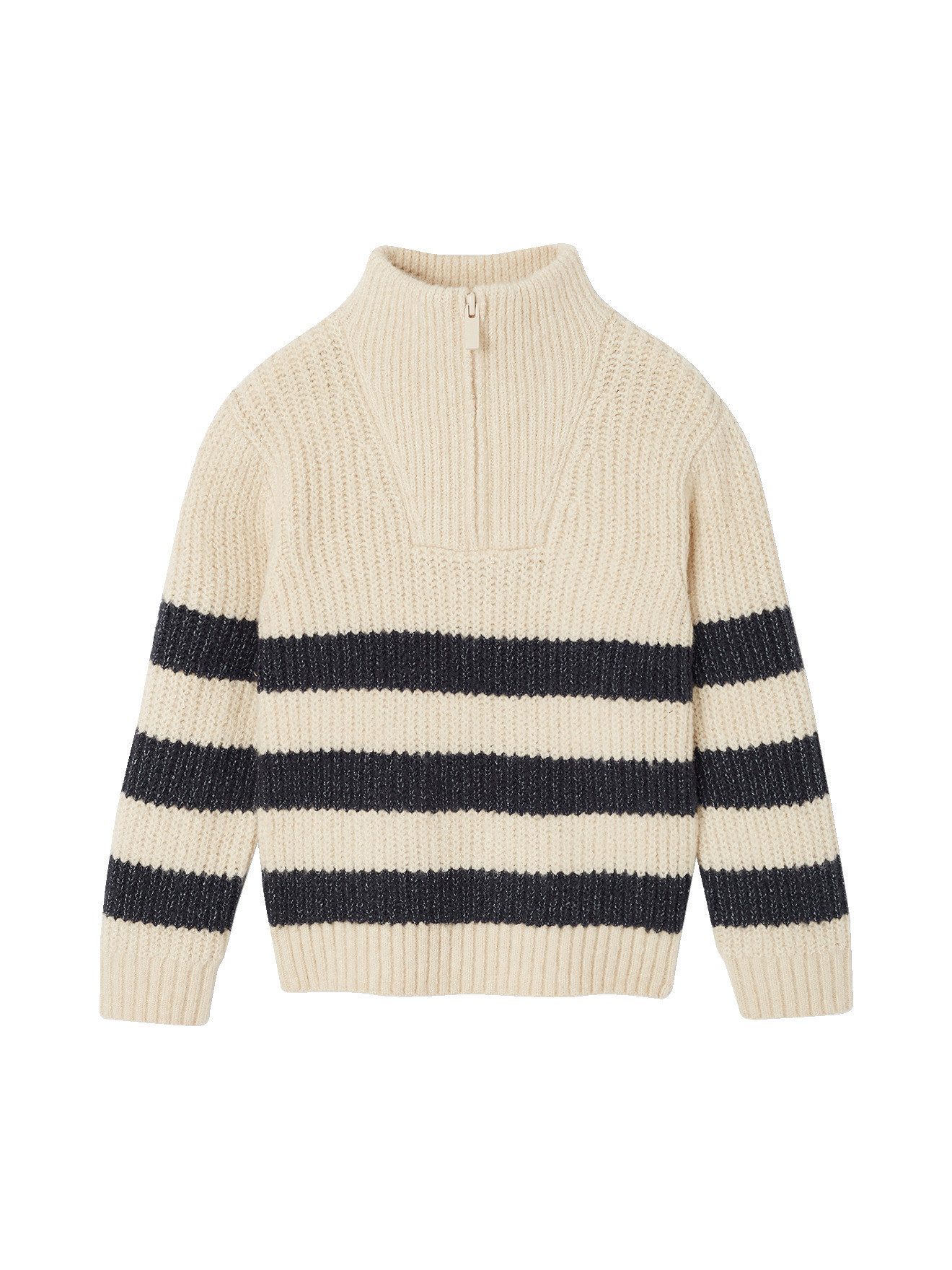 vertbaudet Pullunder Jungen Troyer-Pullover mit Reißverschluss