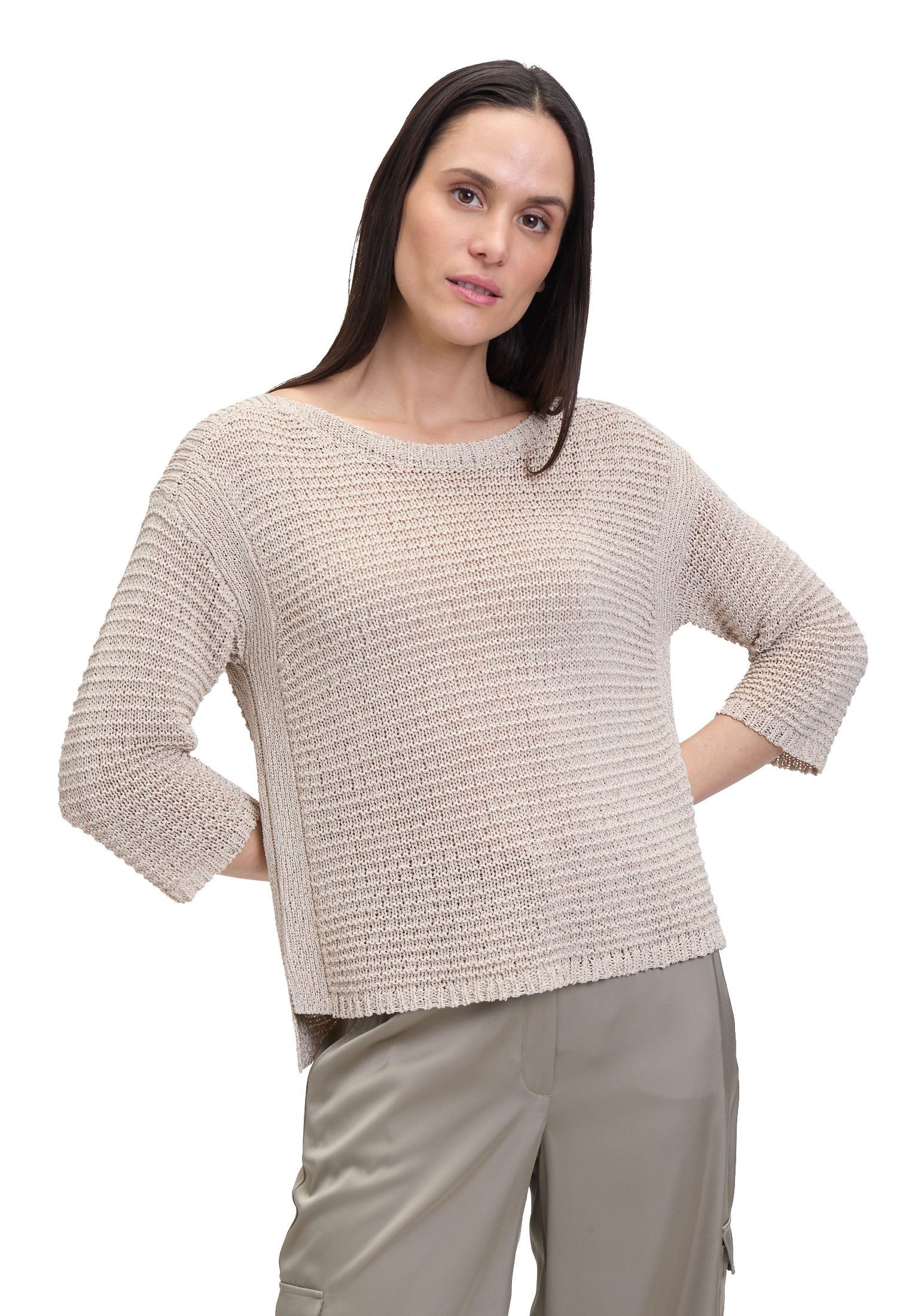 Strickpullover Betty Barclay Grobstrick-Pullover mit 3/4 Arm