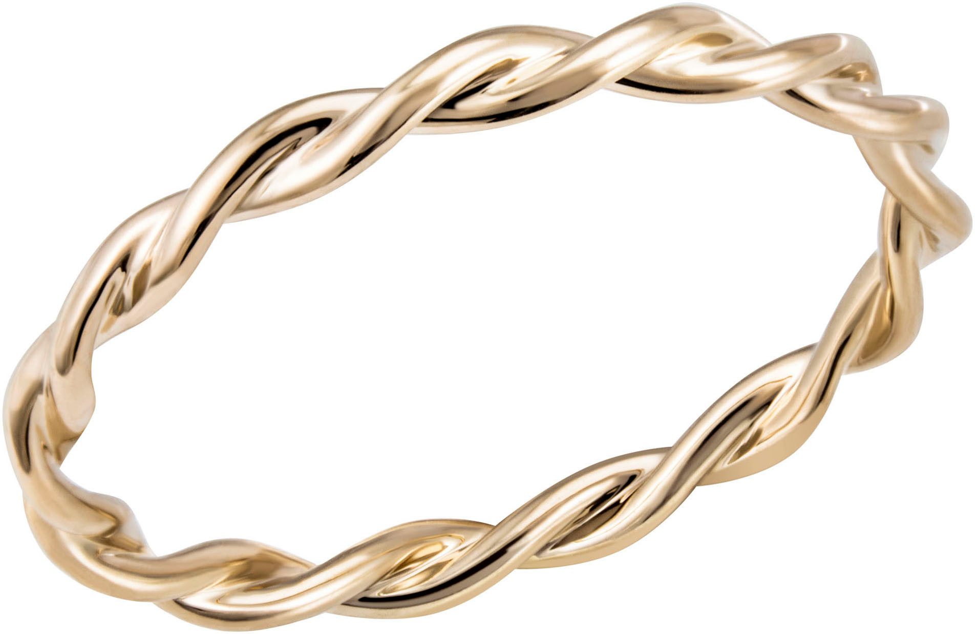 Firetti Fingerring Schmuck Geschenk Gold 585 Goldring Damenring gedreht