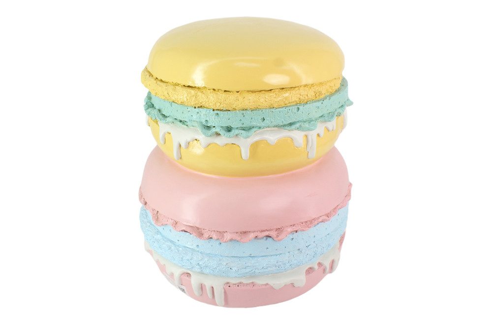 riess-ambiente Beistelltisch MACARONS 50cm gelb/rosa - Fiberglas, handgefertigt, außergewöhnlich (Einzelartikel, 1-St), Runder Kleintisch - ideal als Ablage für – Bild 3 von 5