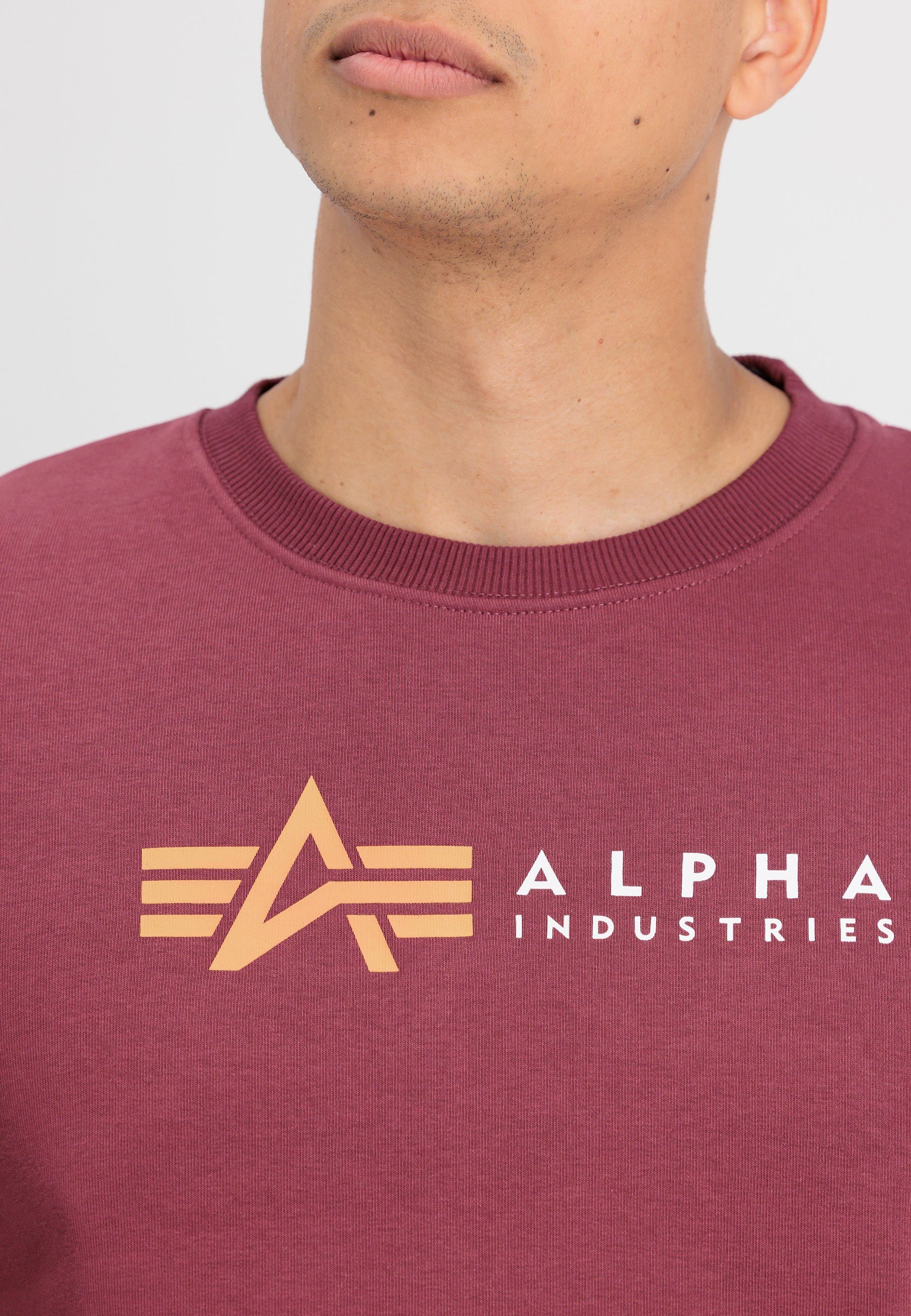 Men Label burgundy - Industries Alpha Sweater Alpha Sweatshirts Alpha Sweater Industries