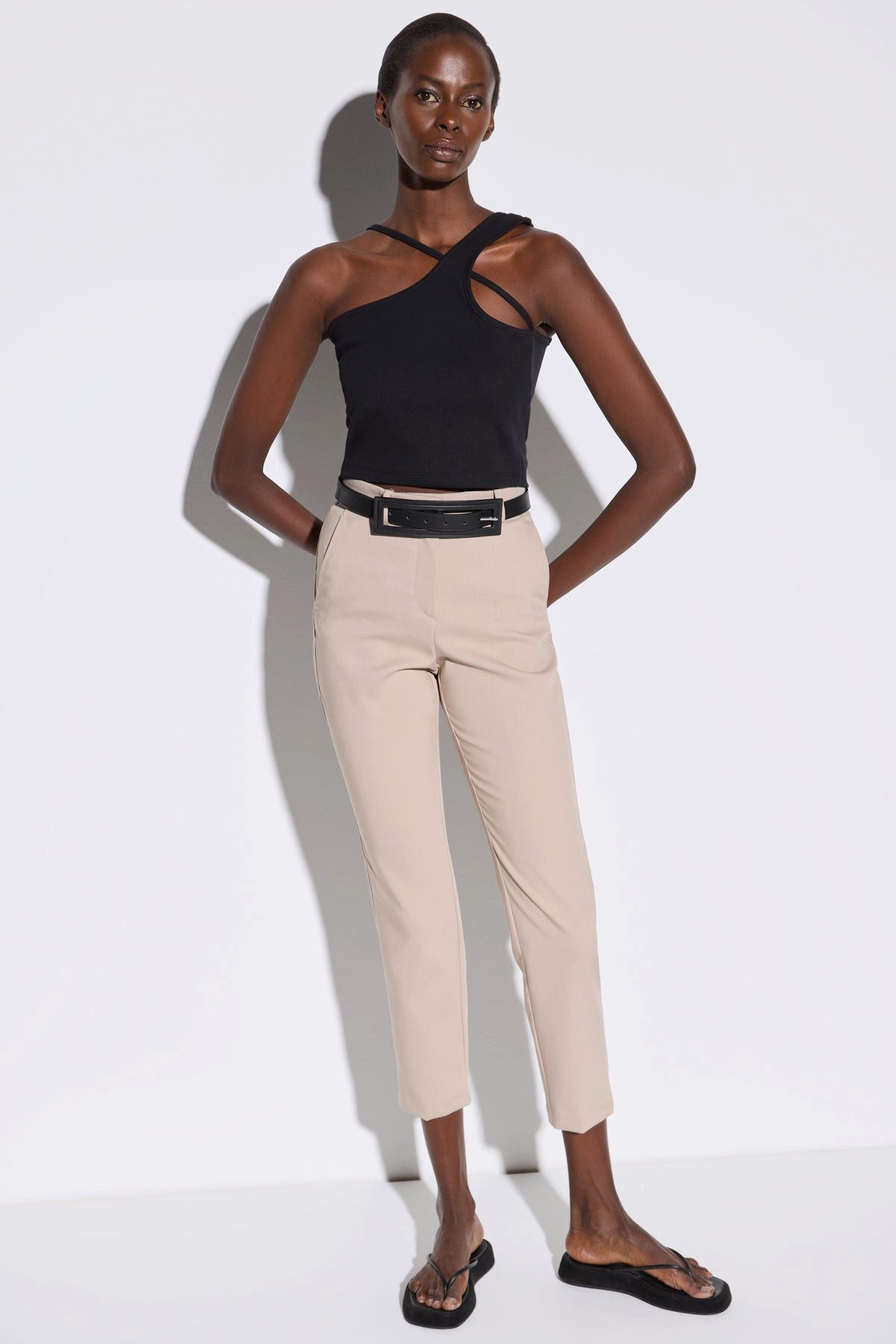No Matter What Crop-Top Geripptes Crop-Top günstig online kaufen