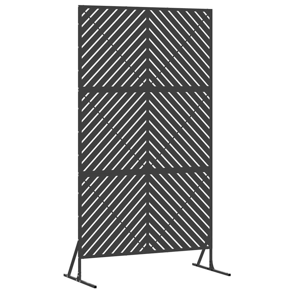 vidaXL Gartenzaun Sichtschutz Schwarz 100 x 50 x 180 cm Stahl, (1-St)