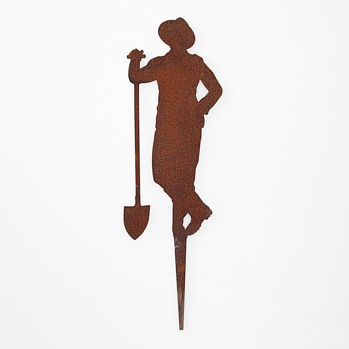 440s Gartenfigur 440s RostSpieß FigurGärtner Paul mit Schaufel, (Stück)
