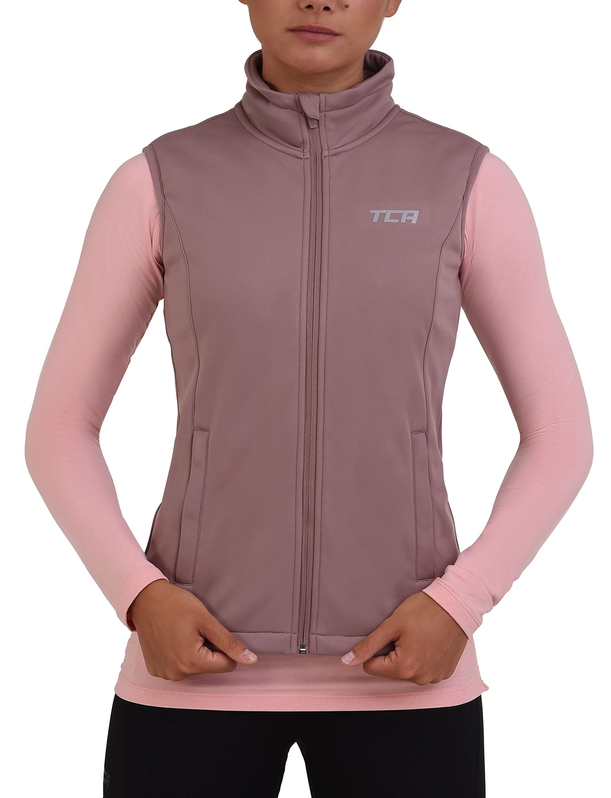 Funktionsweste TCA Damen Flyweight Windweste mit Reißverschlusstaschen - Braun, M