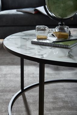 KADIMA DESIGN Couchtisch Stylischer Marmor-Kaffeetisch, Modernes Design für alle Räume