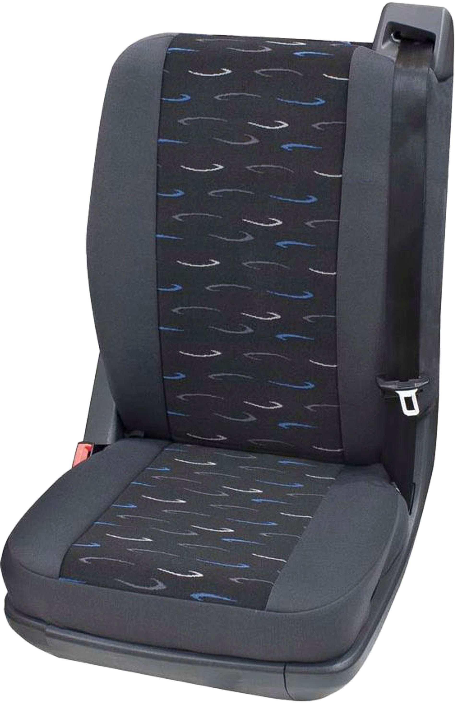 Autositzbezug Bestehend Passform "Profi 1-tlg Einzelsitz 2" in Petex Sitzbezug Kombi, universelle hinten, Transporter/ für aus blau,