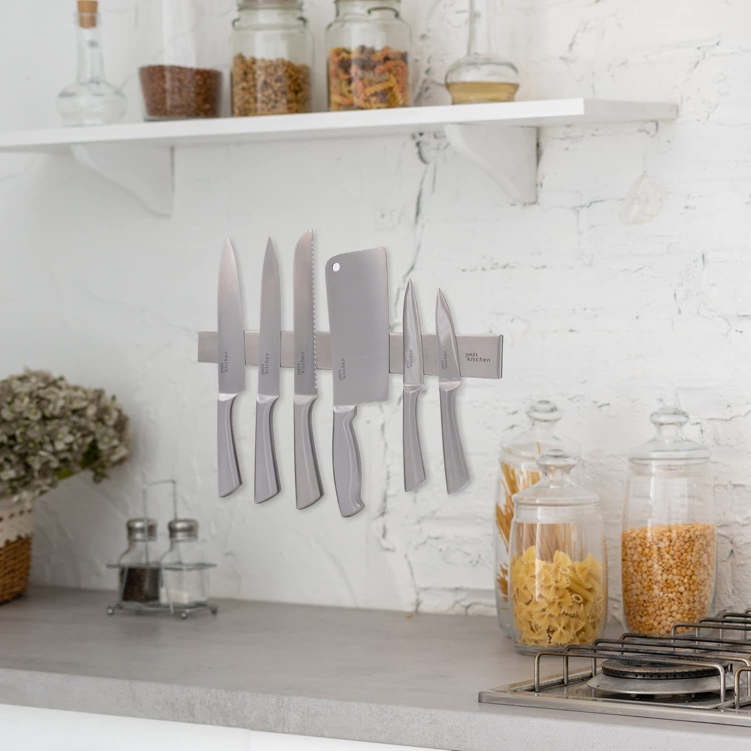 Küchenmesser Halterung ideal Magnet-Messerblock KITCHEN für Magnetleiste Messer 40cm JOEJI’S