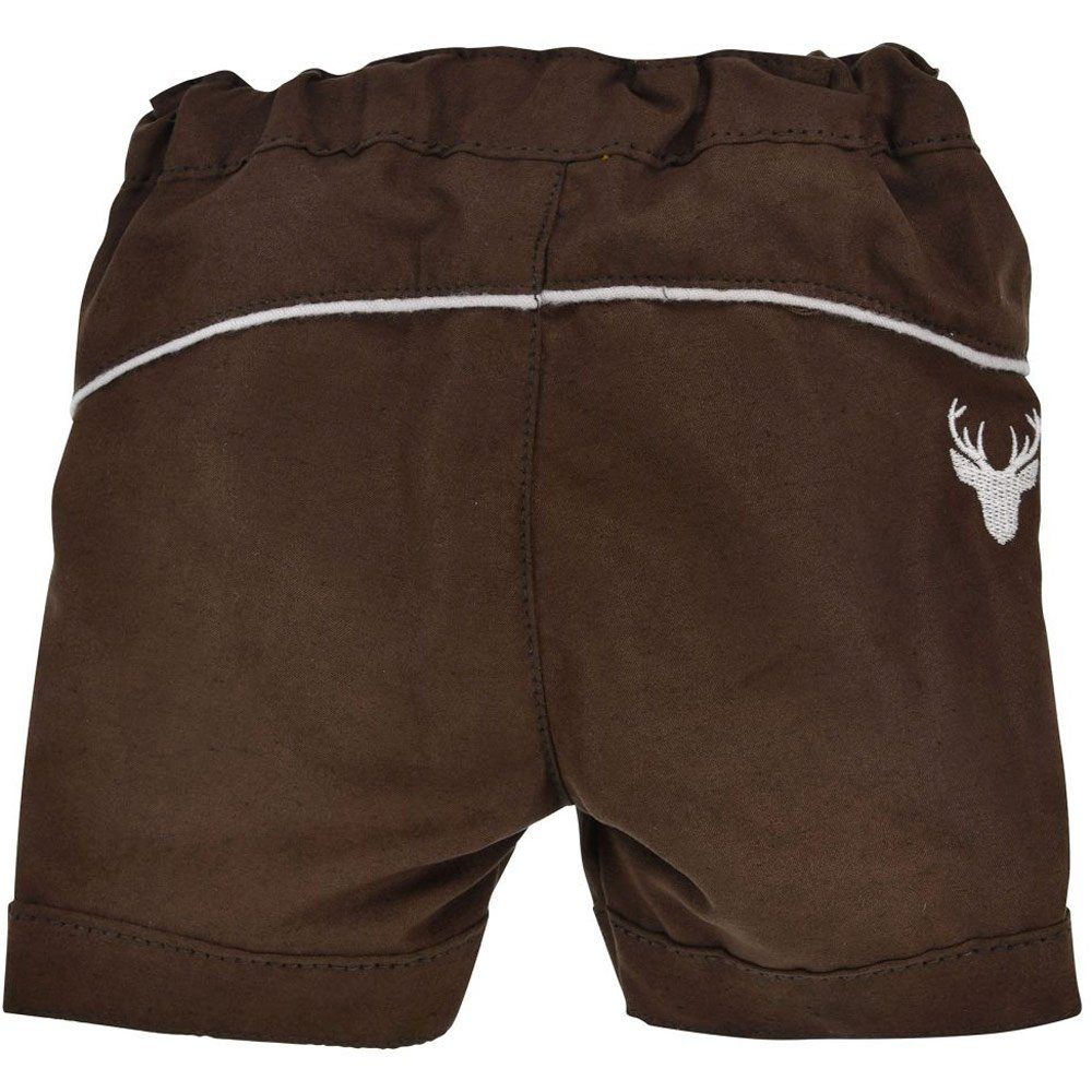 BONDI Trachtenlederhose Jungen Kunstleder Shorts Hose 'Lausbub' 91586, Br