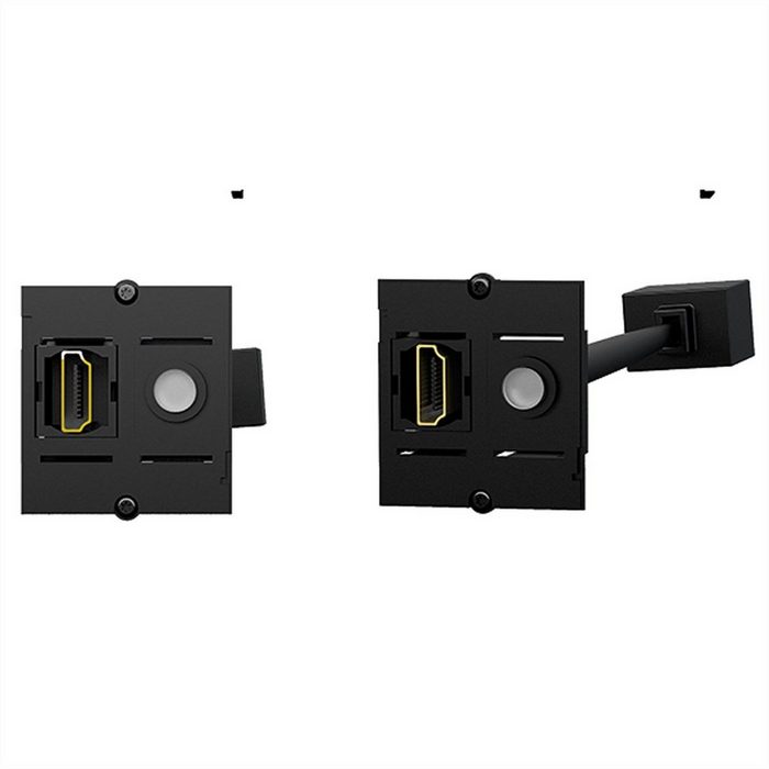 Bachmann Custom Modul HDMI und Taster Steckdosenleiste (Kabellänge 1 m)