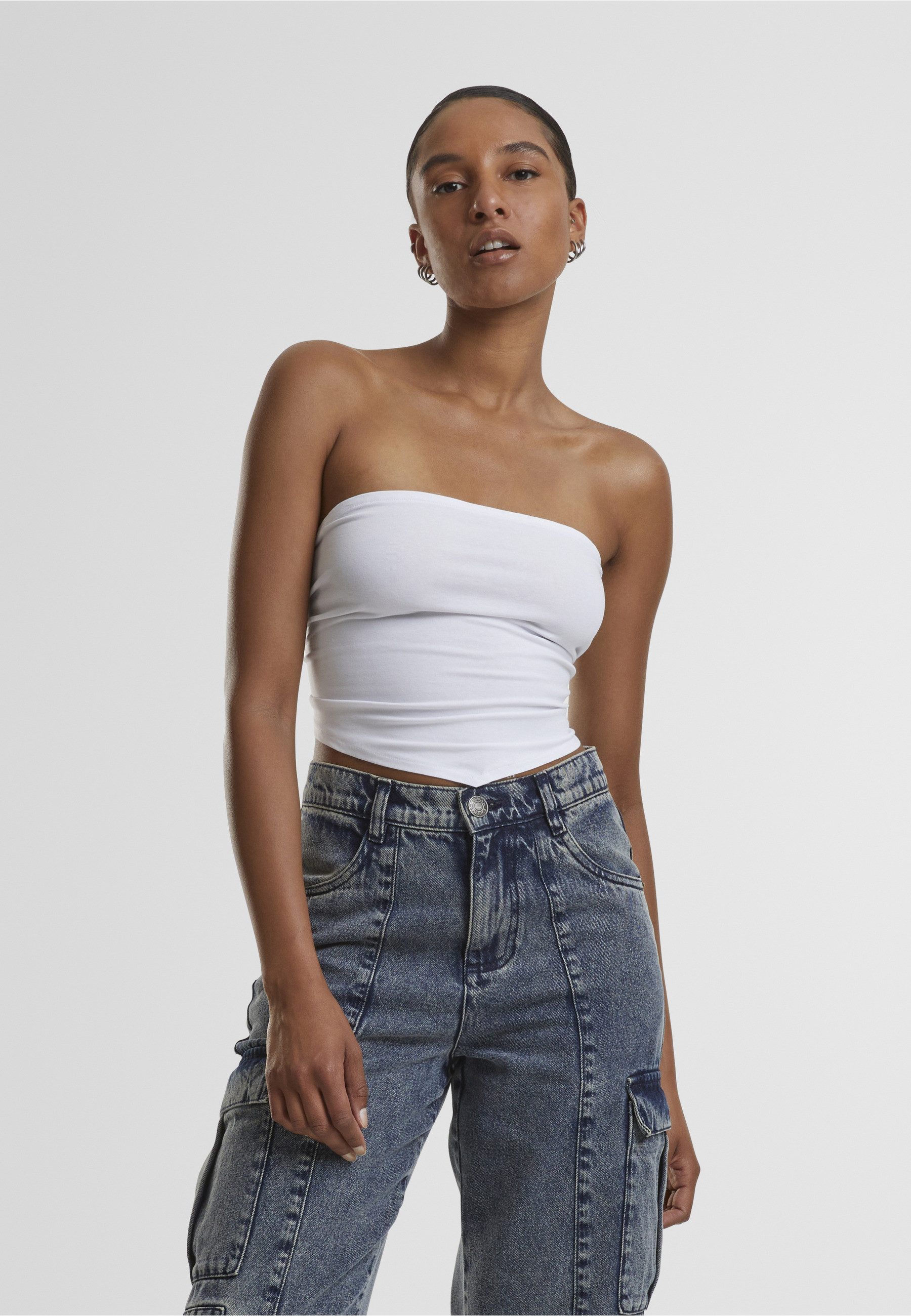 URBAN CLASSICS Shirttop Urban Classics Damen Ladies Knotted Bandeau