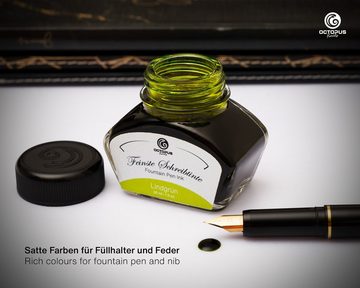 OCTOPUS Fluids Vaterartikel Schreibtinte Lindgrün Tintenglas