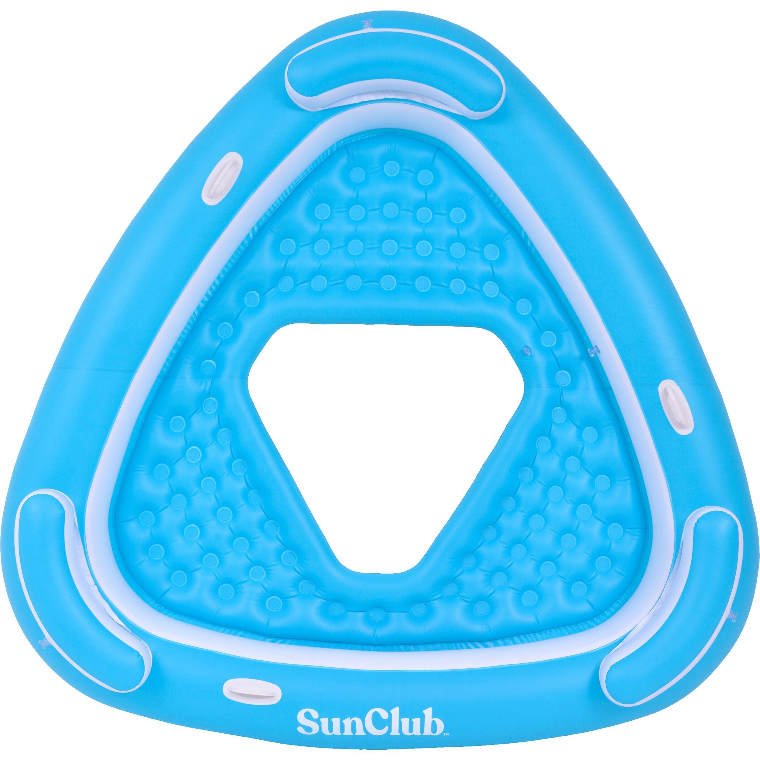 SunClub Badeinsel Schwimminsel Float für 3 Personen, (Einzelpack, 195x188x35 cm), mit 3 Sitzen