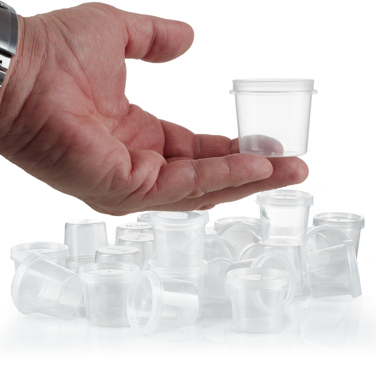 BigDean Vorratsdose 24x Aufbewahrungsdosen 35ml mit Deckel lebensmittelecht Kräuter Dips, Kunststoff, (24-tlg)