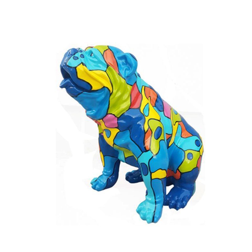 JVmoebel Skulptur Design Dekoration Figur Hund aus Kunststoff Garten Skulptur Statuen 67x70cm Deko