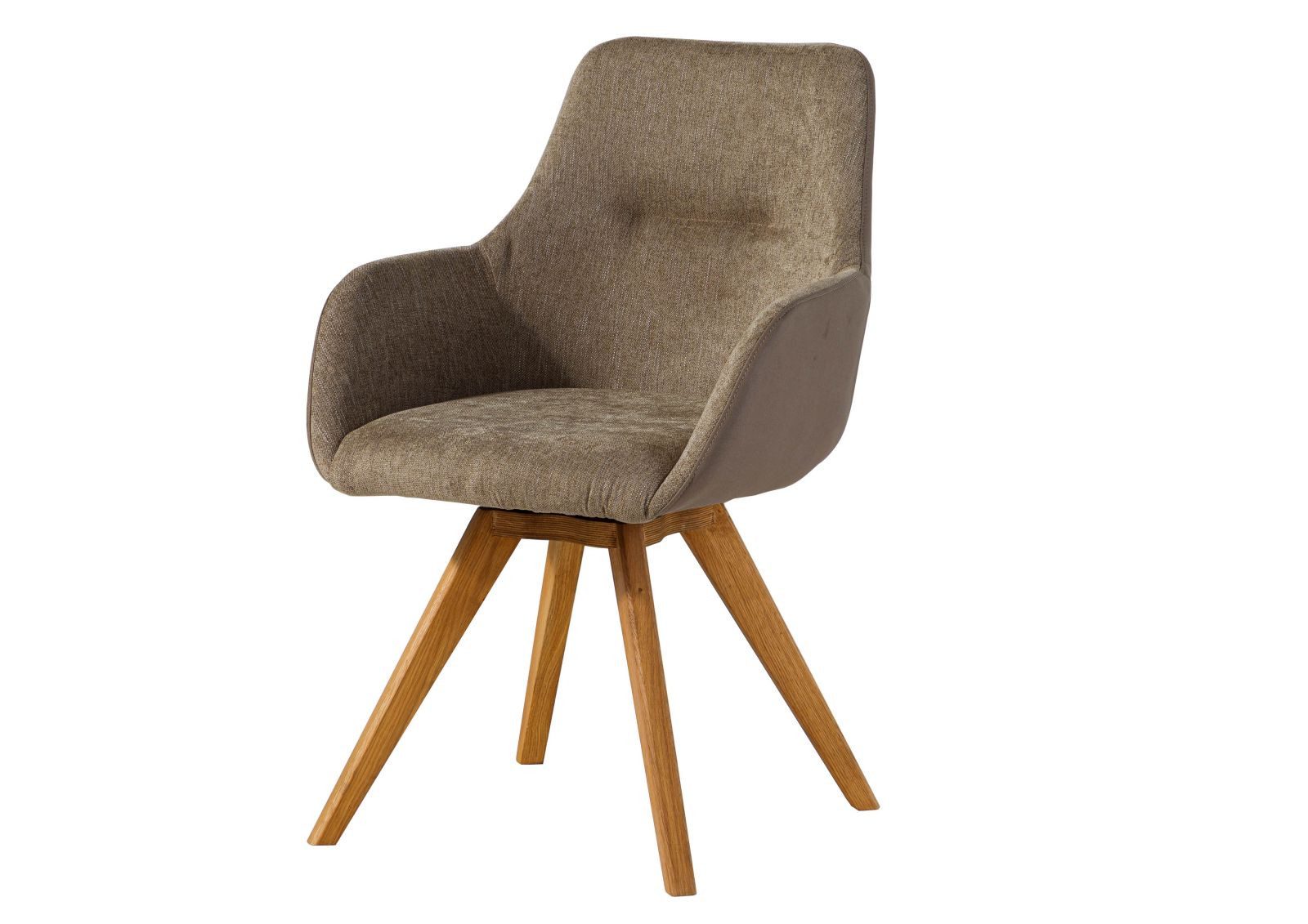Massivmoebel24 Polsterstuhl TACOMA (taupe 100% Polyester Massivholz), 56 x 87 x 60 cm TACOMA #12