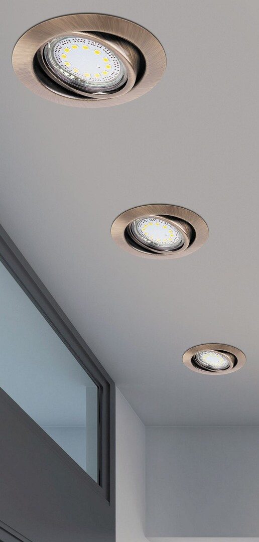 Rabalux LED Deckenspots "Lite" 3-flammig, Metall, bronze, rund, 3W, GU10, warmweiß, 240lm, warmweiß