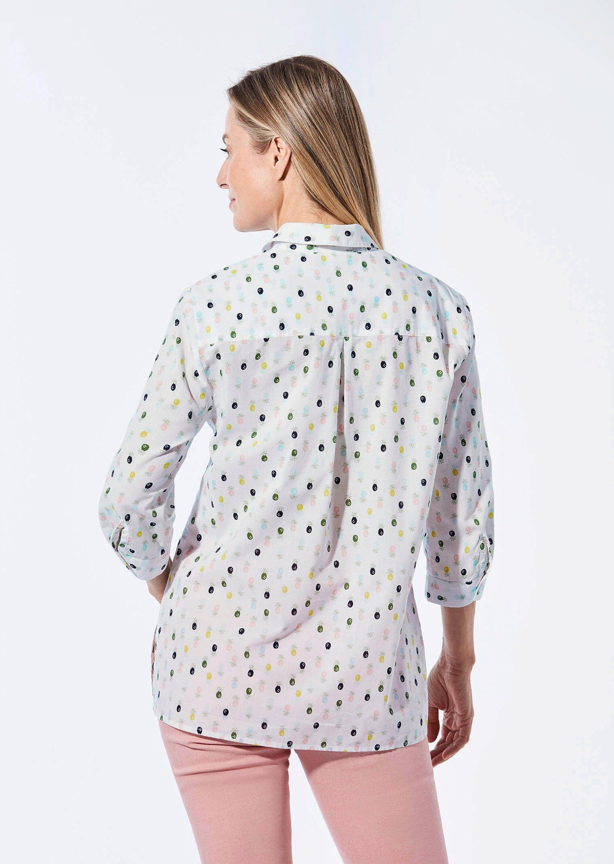 GOLDNER Klassische Bluse Kurzgröße: Bluse mit Hemdkragen