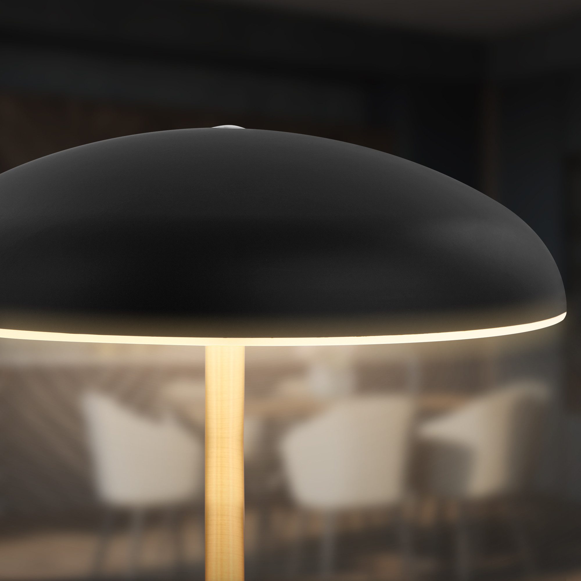 Briloner Leuchten Tischleuchte LED Akku kabellos dimmbar Indoor/Outdoor, LED fest integriert, 19,5 x 30,5 cm Beige-Anthrazit, Kupfer, Schwarz, Chrom 2,8W