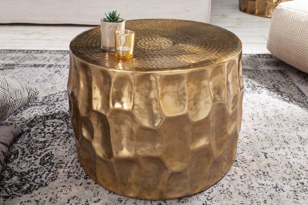 riess-ambiente Couchtisch »ORGANIC ORIENT 53cm gold«, Wohnzimmer · Metall ·  rund · Hammerschlag Design · Handarbeit · orientalisch online kaufen | OTTO